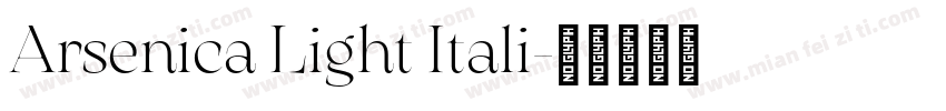 Arsenica Light Itali字体转换
